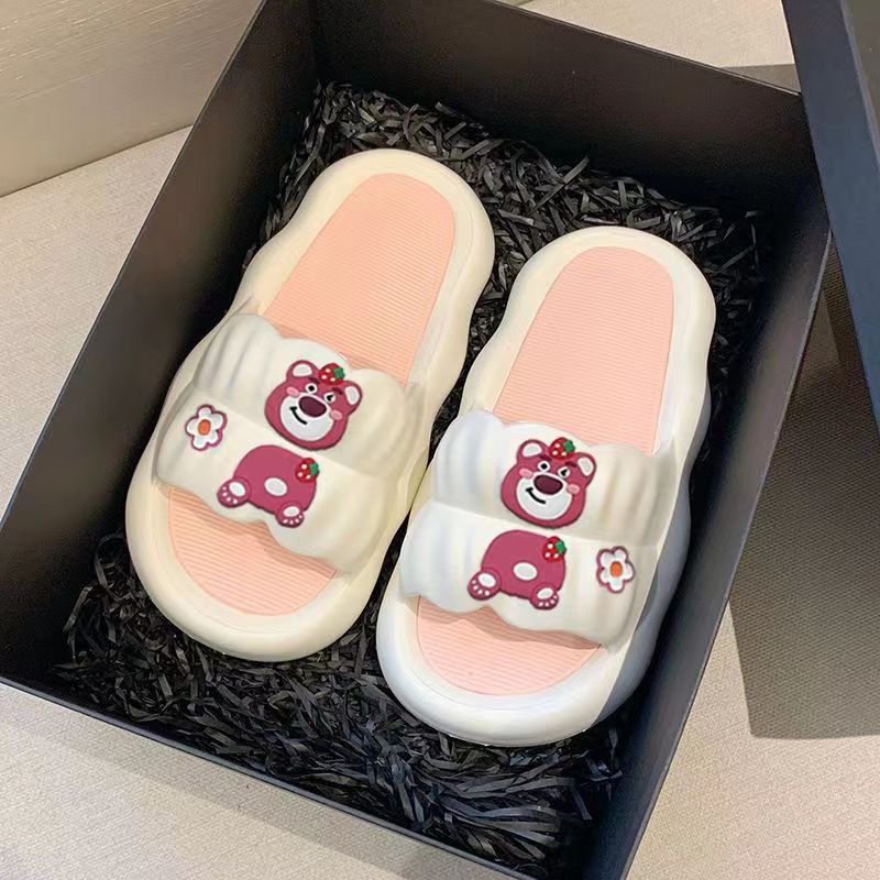 Women's Summer Cartoon Home Non-Slip Soft Bottom Slippers Casual Outdoor Dormitory Students Slip-on Slippers