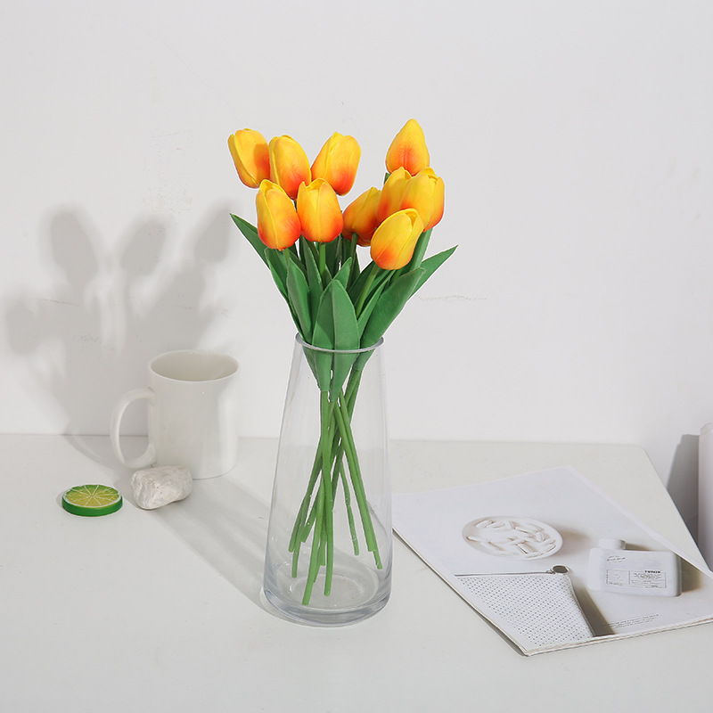 Factory in Stock Simulation Tulip Artificial Flower Living Room Bedroom Decoration Flower Decoration Wholesale Simulation Tulip