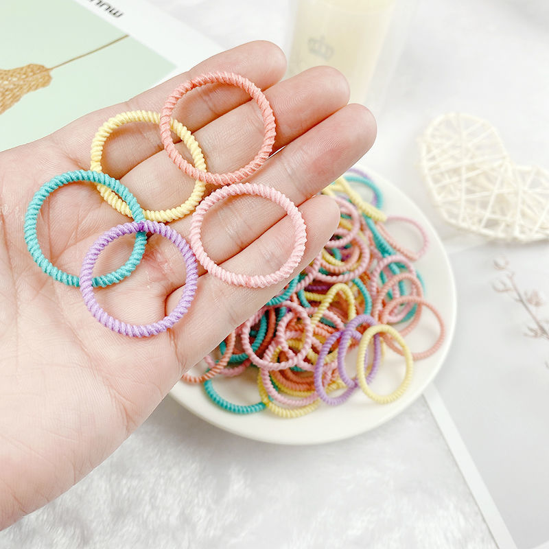 儿童小皮筋拇指发圈女宝宝头绳不伤发小号弹性好婴儿扎小啾啾发饰
