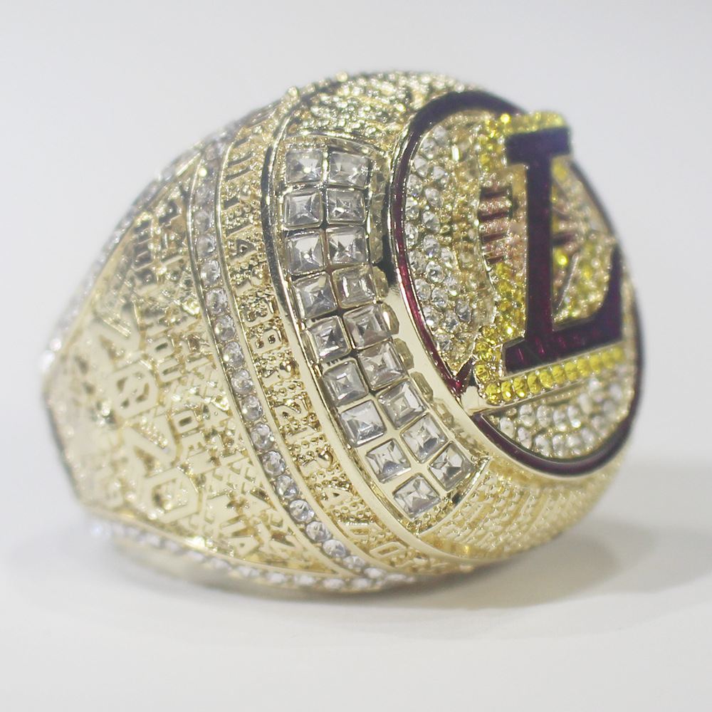 nba2020年洛杉矶湖人队詹姆斯总冠军强磁力拆卸开盖戒指欧美饰品