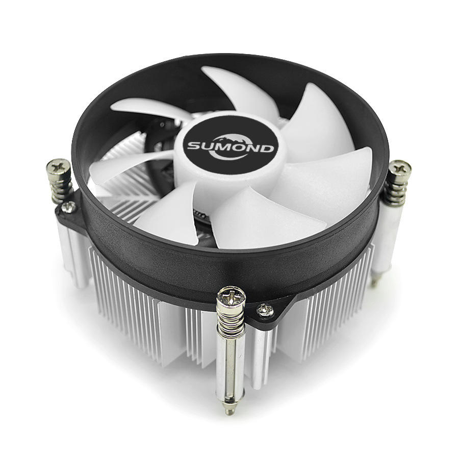 【定制】电脑cpu风冷散热器 rgb静音风扇铝制下压式适用lga 115x