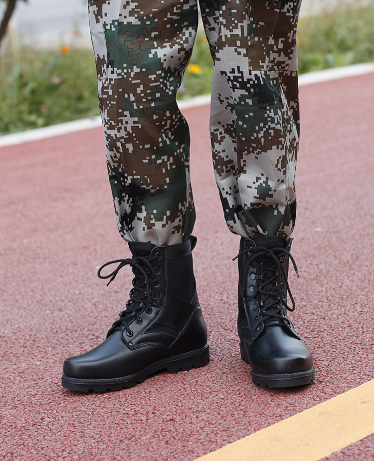 厂家现货批发作战靴户外作训靴男特种兵训练战靴高帮皮鞋