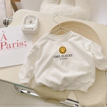 【拒绝撞衫】韩版儿童白色卫衣秋款男女宝宝洋气T恤婴儿百搭上衣