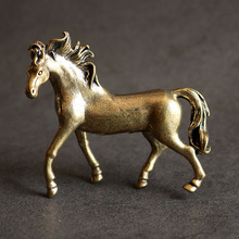 复古创意摆件十二生肖手把件家居工艺品装饰品黄铜动物纯铜龙兔狗