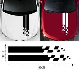 跨境汽车机盖贴纸画划痕贴个性引擎盖装饰贴创意车身车头盖贴刮