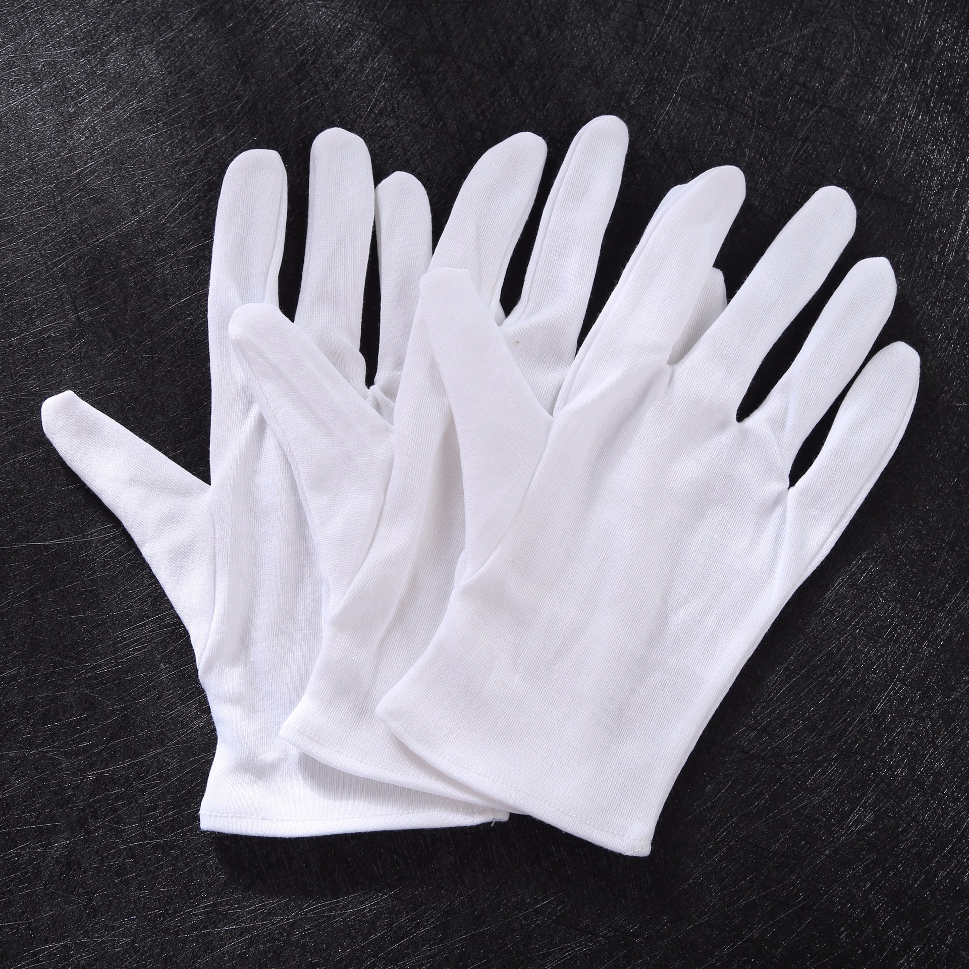 自产棉毛汗布手套白棉劳保作业手套纯棉手套加厚棉毛手套礼仪手套