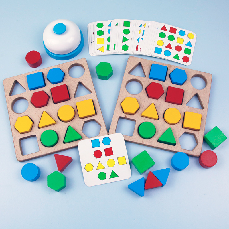 几何形状配对玩具儿童益智早教配对亲子互动桌面对战游戏厂家直销