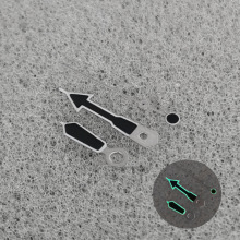 改装手表配件指针三针白边黑色绿夜光表针 适用NH35/36/4R/S7机芯