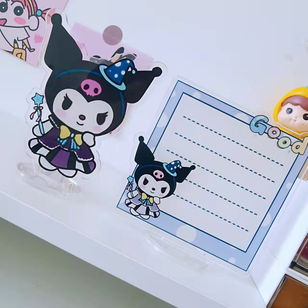 日系少女心可爱卡通库洛米立牌桌面装饰留言板立牌拼装摆件