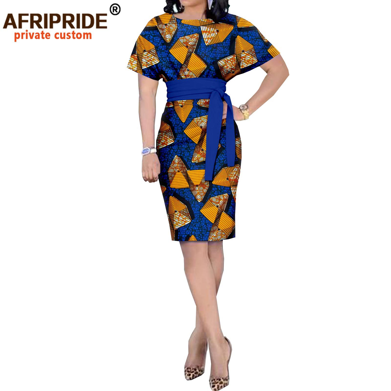 Foreign Trade New Arrival Hot Sale African Ethnic Print Batik Large Size Fashion Dress Afripride 2125026