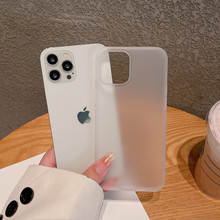 适用iphone 11 pro雾面PC半透明手机壳糖果半透亲肤朦胧美超薄