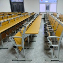 阶梯课桌椅会议厅连体座椅报告厅礼堂排椅学校教室联排折叠翻板椅