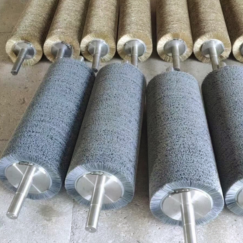 直供筛沙机防堵毛刷 砖厂钢丝条刷滚筒筛钢丝刷 抛光除锈钢丝辊