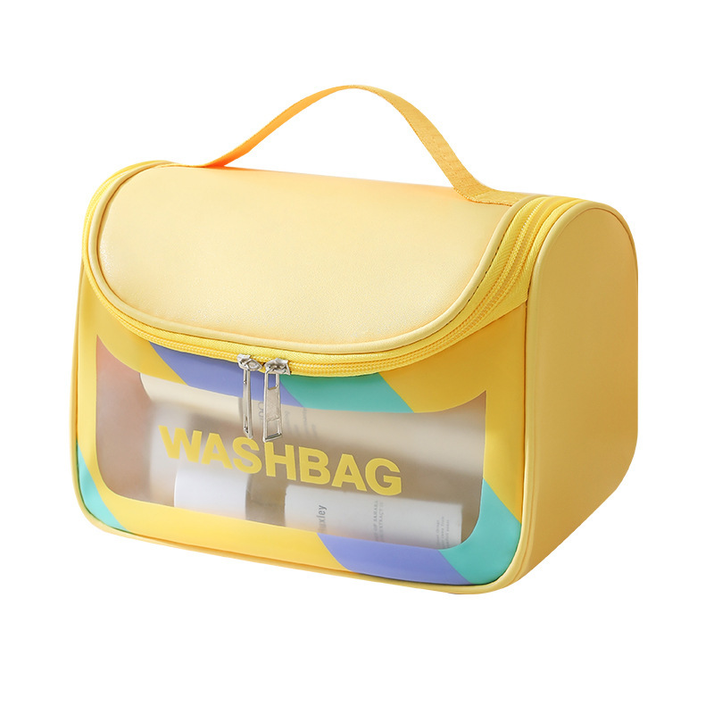 New Transparent Waterproof Wash Bag Portable Cosmetic Bag Large Capacity Cosmetic Bag Travel Wash Supplies Storage Bag