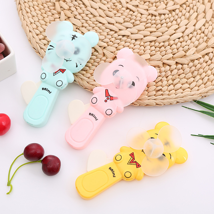 Cute Cartoon Hand Fan Hand Pressure Manual Mini Fan Portable Portable Hand-Held Fan Push Toys Wholesale