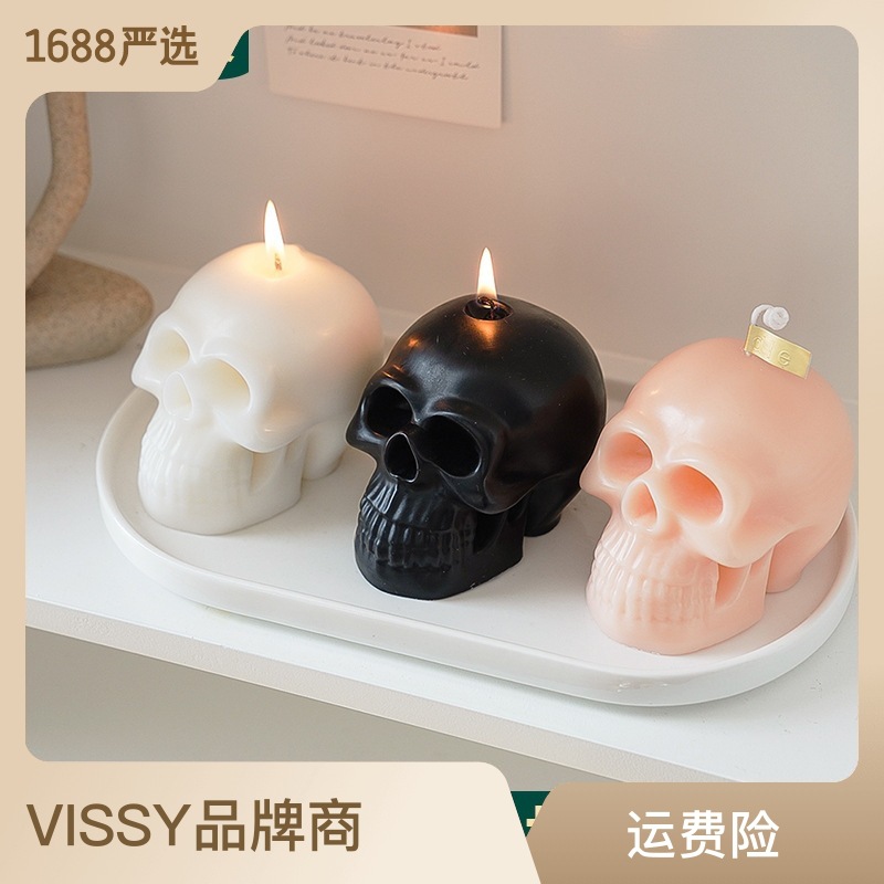 Halloween Skull Aromatherapy Candle Wholesale Soy Wax Handmade Skull Candle Creative Aromatherapy Gift Box