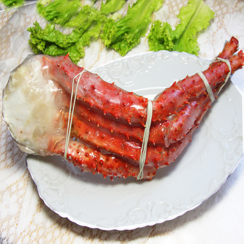 批发冻品阿拉斯加帝王蟹脚长脚蟹钳螃蟹钳海蟹钳蟹脚熟冻帝王蟹足