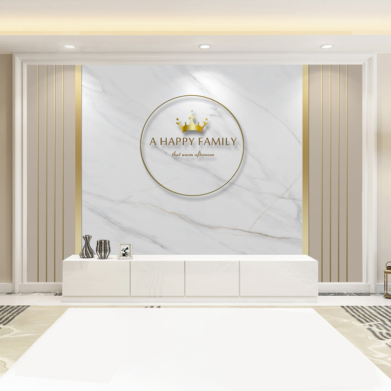 电视背景墙壁纸几何网红直播间墙纸卧室客厅简约现代装饰轻奢墙布