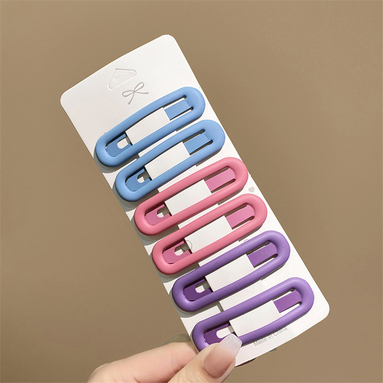 Card Frosted BB Hairpin Side Clip Women's Broken Hair Clamp Clips Hairpin Korean Style Headdress Hair Clips Hair Accessories Wholesale Stall