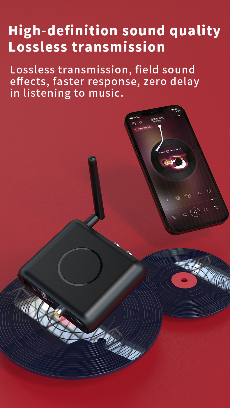 蓝牙接收器音响配件麦克风话筒k歌大功率功放音响电视音频转换器