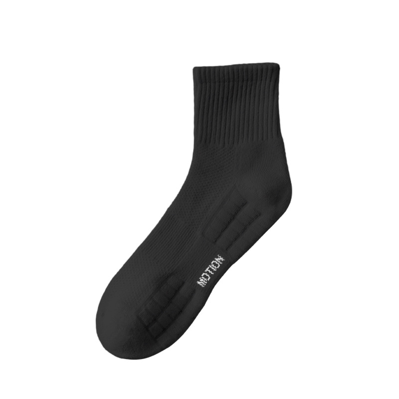 Zhuji Socks Male Socks Pure Cotton Stink Prevent Sweat Absorbing Men's Mid-Calf Length Sock Cotton Socks Towel Bottom Men's Socks Men's Athletic Socks