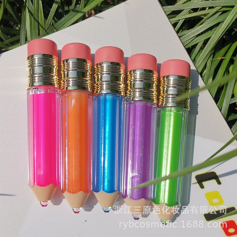 Exclusive for Cross-Border Lip Lacquer Foreign Trade Hot Selling Pencil Lip Lacquer Lip Gloss Lipstick Water Oem/Odm Macaron Color Customization