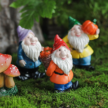 北欧风树脂工艺摆件卡通创意小矮人蘑菇青蛙微景观花园装饰小摆件