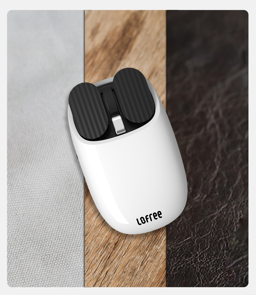 lofree洛斐薯片鼠标无线蓝牙可充电适用苹果电脑微软win10