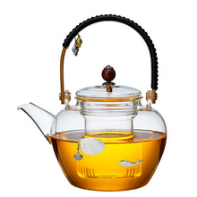 老白茶专用煮茶壶耐高温玻璃蒸煮两用电磁炉专用电陶炉煮茶大容量