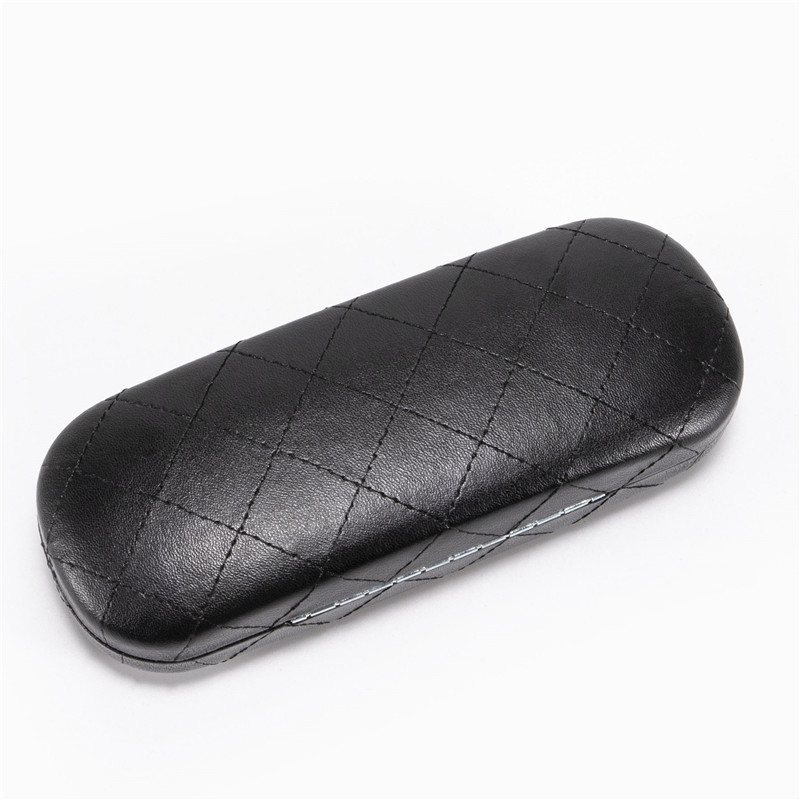 时尚高档光学近视镜眼镜盒子缝纫格线包装盒眼镜盒铁盒定logo制做