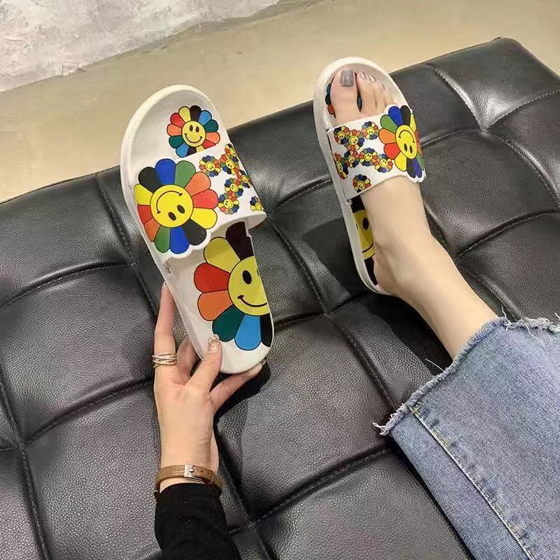 SUNFLOWER Women's Outdoor Sandals Summer New Cute Home Outdoor Women's Shoes Cross-Border Can Be Sent Beach Slippers