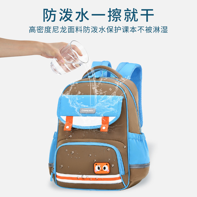 Primary School Student Schoolbag Wholesale Foreign Trade Supply Decompression Spine Protection Large Capacity Waterproof Children's Schoolbag