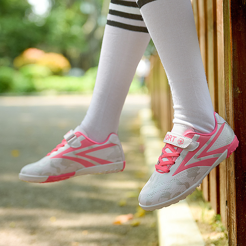 足球鞋女生魔术贴28码-40码女童女孩碎钉女足球队比赛训练鞋球鞋