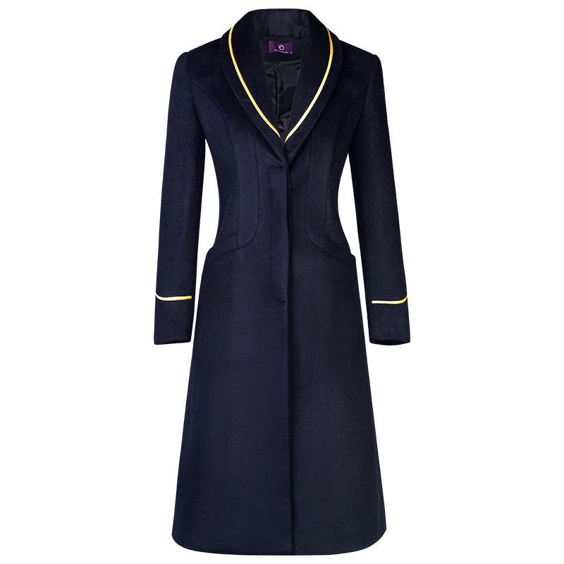 南航空姐毛呢大衣女航空羊毛呢子冬中长款加厚制服售楼部职业装