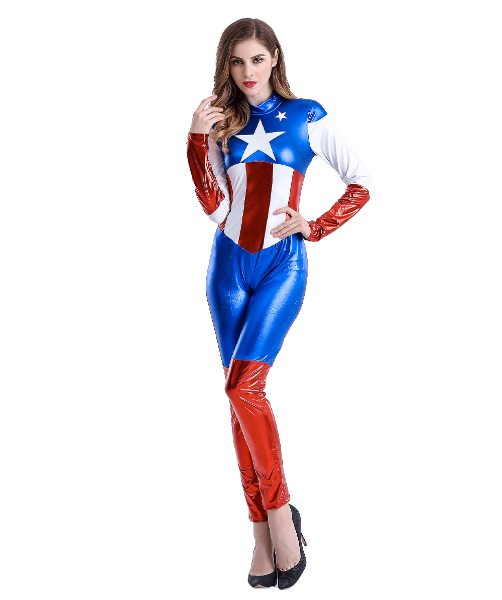 美国队长女超人装连身衣万圣节服装欧美游戏制服诱惑夜店酒吧演出