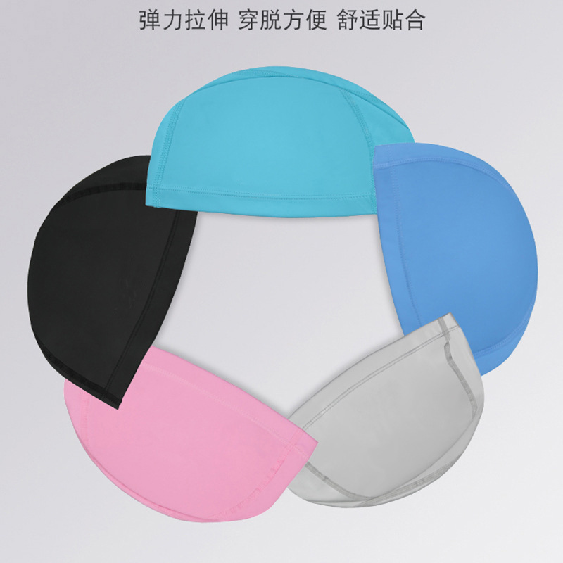 Wholesale Pu Coating Waterproof Swimming Cap Men's and Women's Adult Swimming Cap Long Hair Ear Protection Swimming Hot Spring Swimming Pool Head Cap