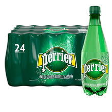 法国 Perrier/巴黎水 天然矿泉气泡水 原味 500ml*24 塑料瓶