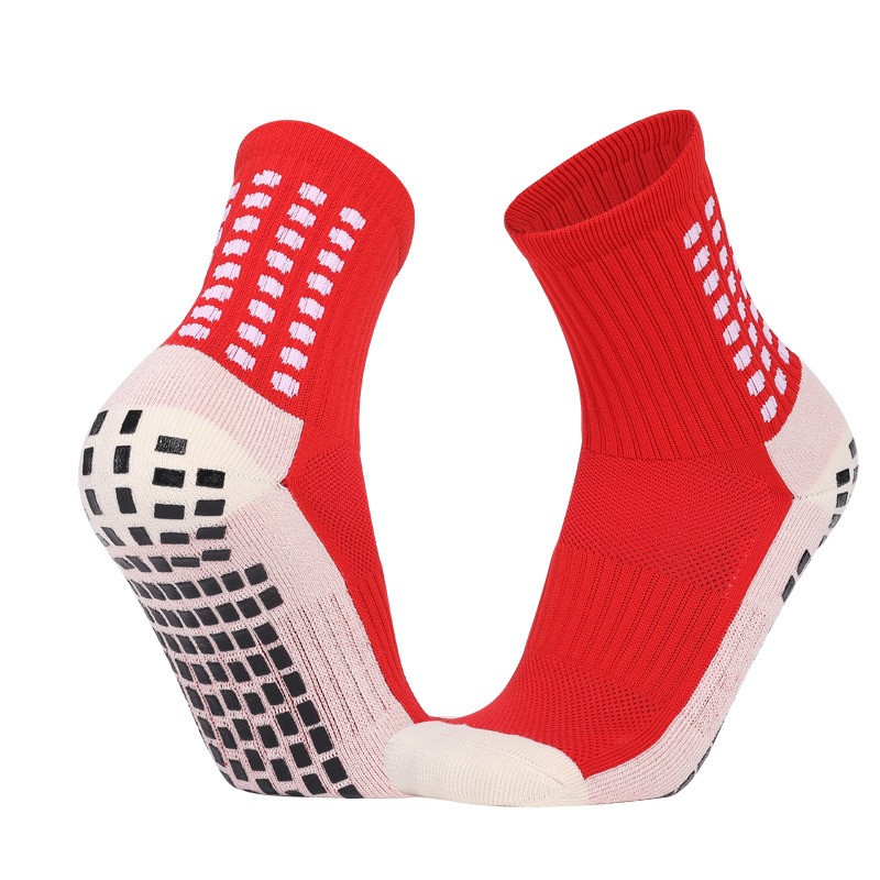 Football Socks Towel Bottom Men's and Women's Football Sports Training Competition Silicone Stockings Non-Slip Friction Breathable Mid-Calf Socks