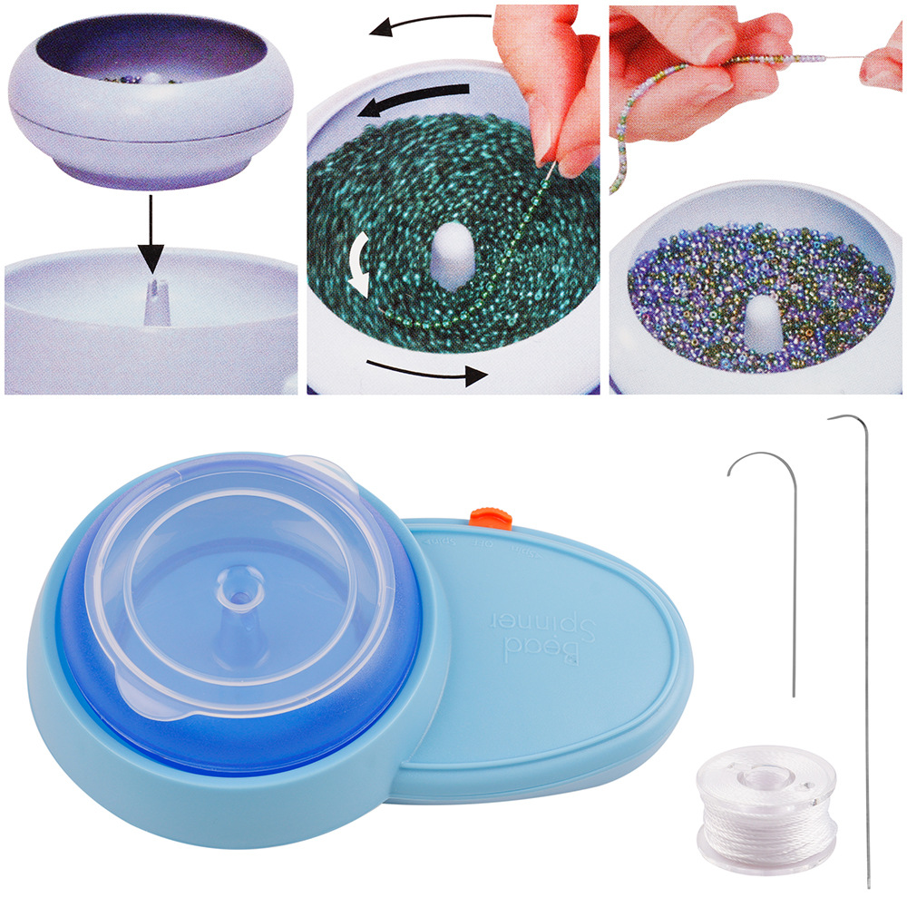 机反旋穿串珠新款自动工具亚马饰品珠串珠正反亚马逊串珠器电动旋