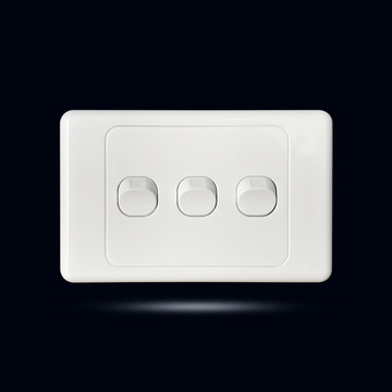 澳标澳规澳大利亚新西兰暗装开关三位开关双控双联电源开关面板