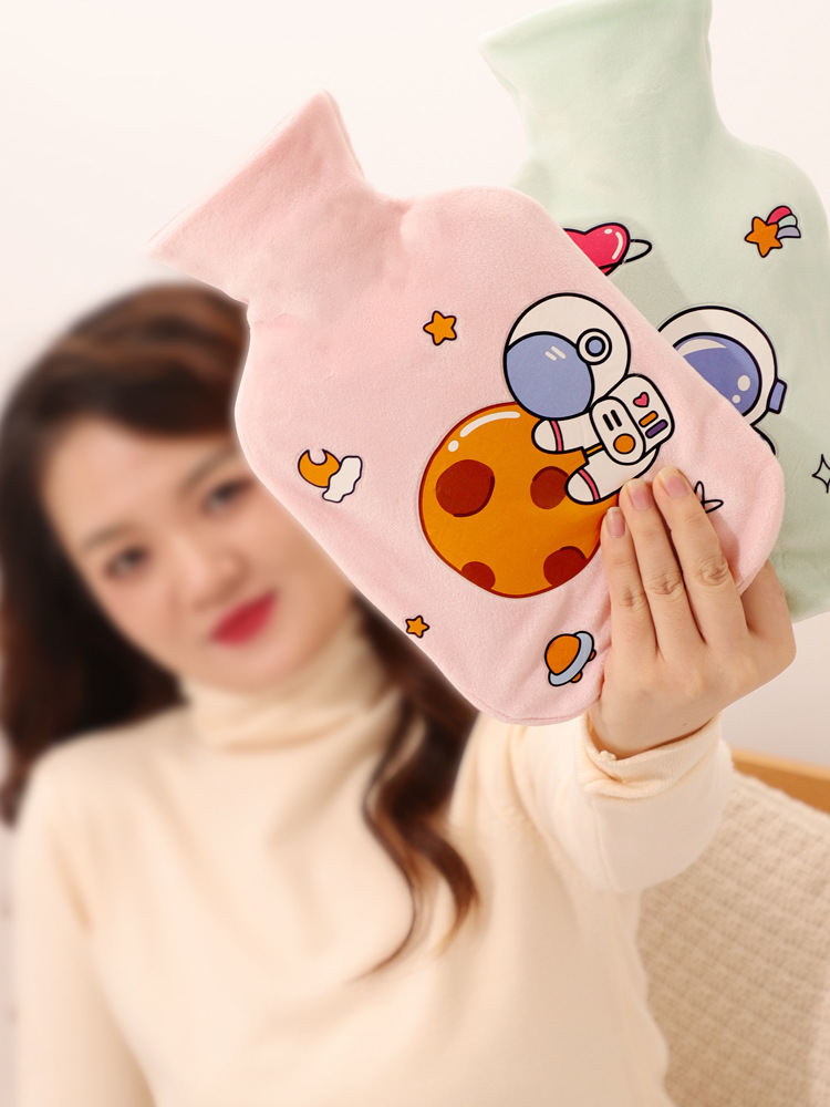 可爱卡通注水热水袋女敷肚子暖水袋暖手宝热敷热宝学生随身保暖袋