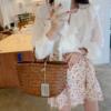 Amazing 2021 Spring new pattern tender Playful Wood ear V-neck shirt Paige Package hip Broken flowers skirt Amazing 2021 Spring new pattern tender Playful Wood ear V-neck shirt Paige Package hip Broken flowers skirt