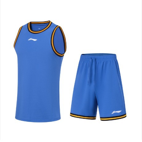 李宁cba篮球服套装男士球衣运动训练背心速干透气队服比赛服 001