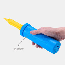 手推气球打气筒外贸专用款全新料蓝黄B102充气泵打气机器双向出气