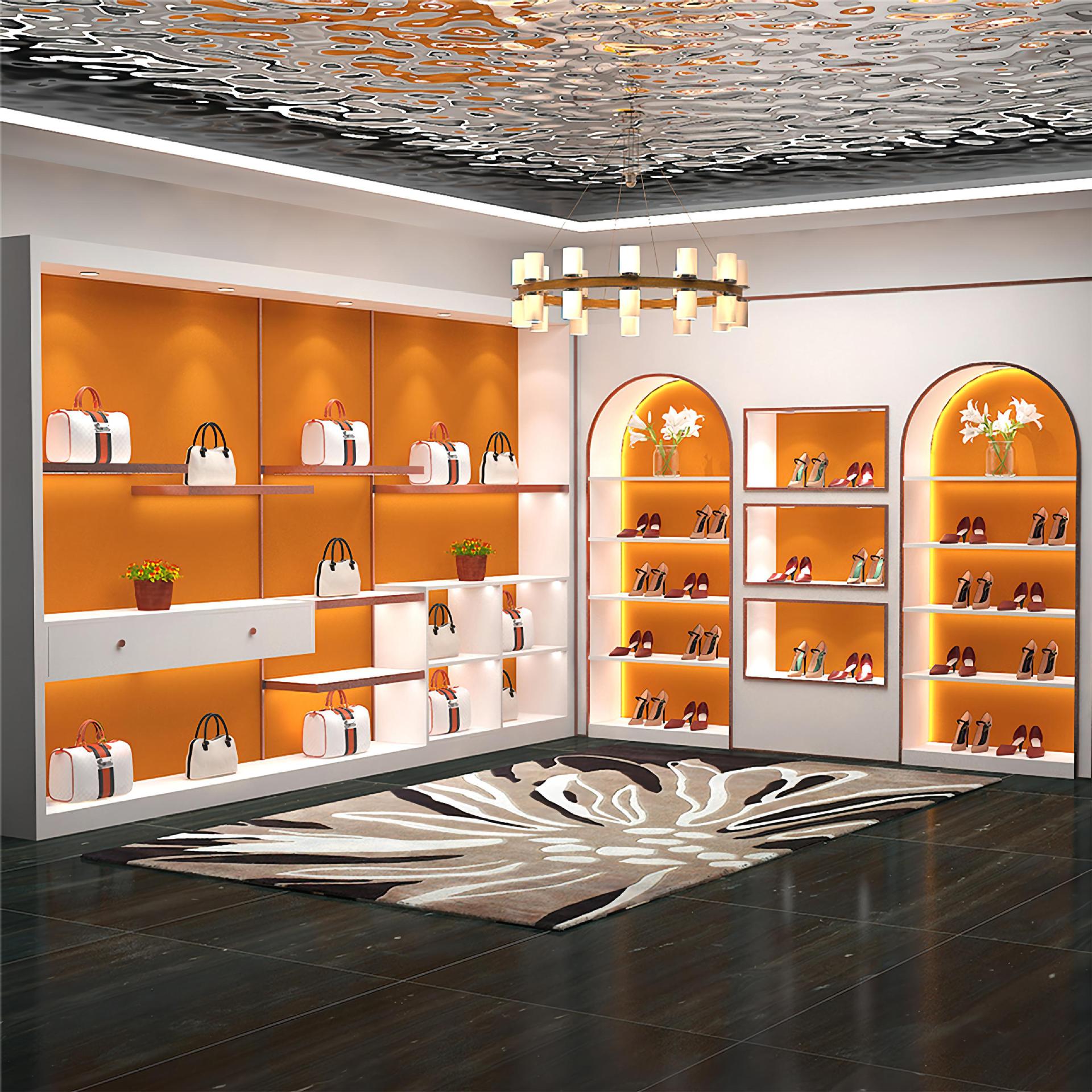 公司展厅烤漆展柜鞋子包包皮具展示柜直播间商场展台专卖店铺货柜