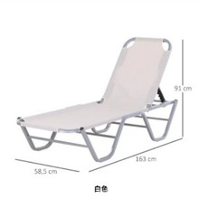 户外躺椅太阳椅游泳池沙滩铝特斯林躺床可调节超轻室外露台靠背椅