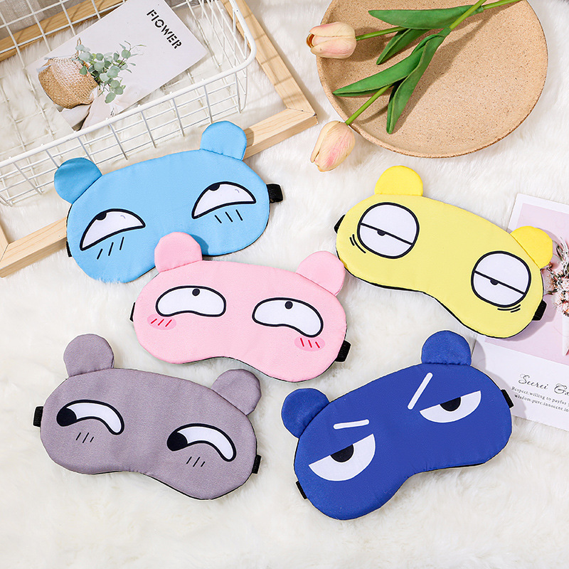 New 3D Cute Fashion Cartoon Shading Eye Mask Wholesale Hot and Cold Ice Compress Male and Female Personality Nap Sleep Eye Shield