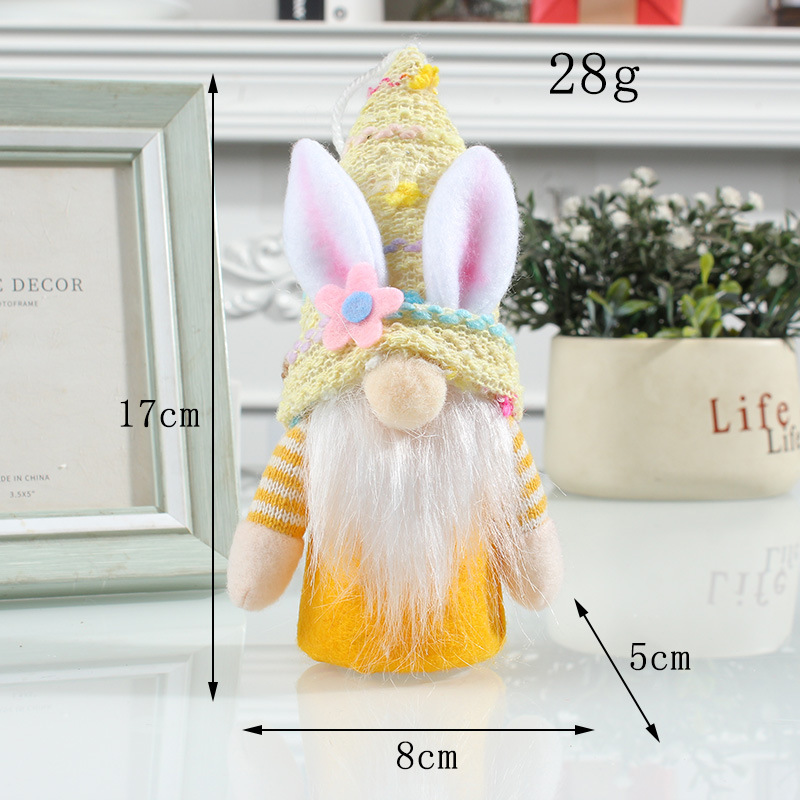 New Style with Light Faceless Doll Window Pendant Creative Little Doll Decoration Easter Decoration Supplies Wholesale