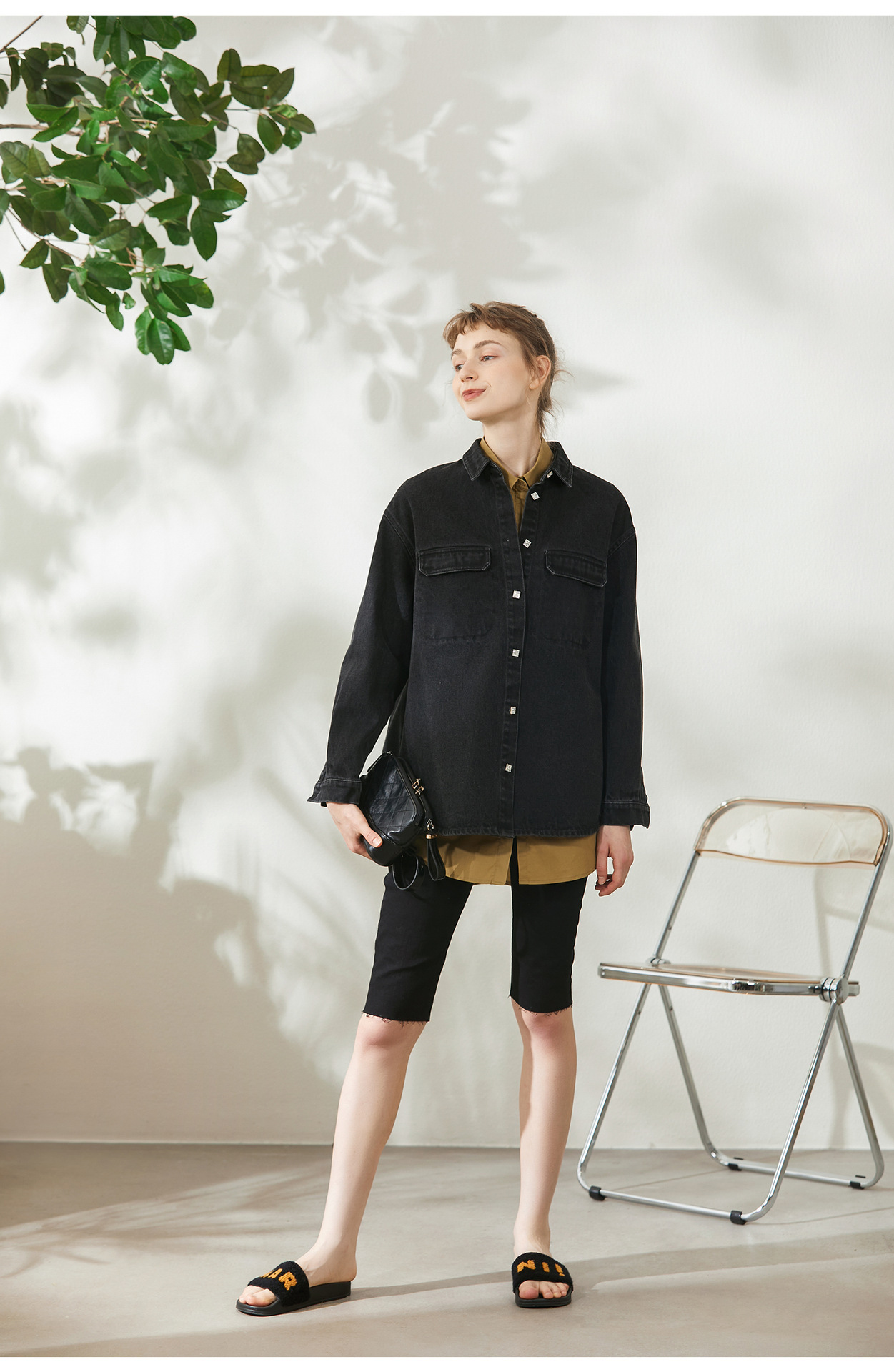 米可帛恩帅气牛仔外套高级感宽松显瘦长袖秋季新款外套女83712