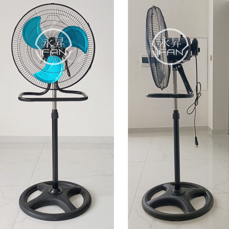 factory foreign trade three-in-one household 18-inch floor fan vertical shaking head mute high power industrial fan